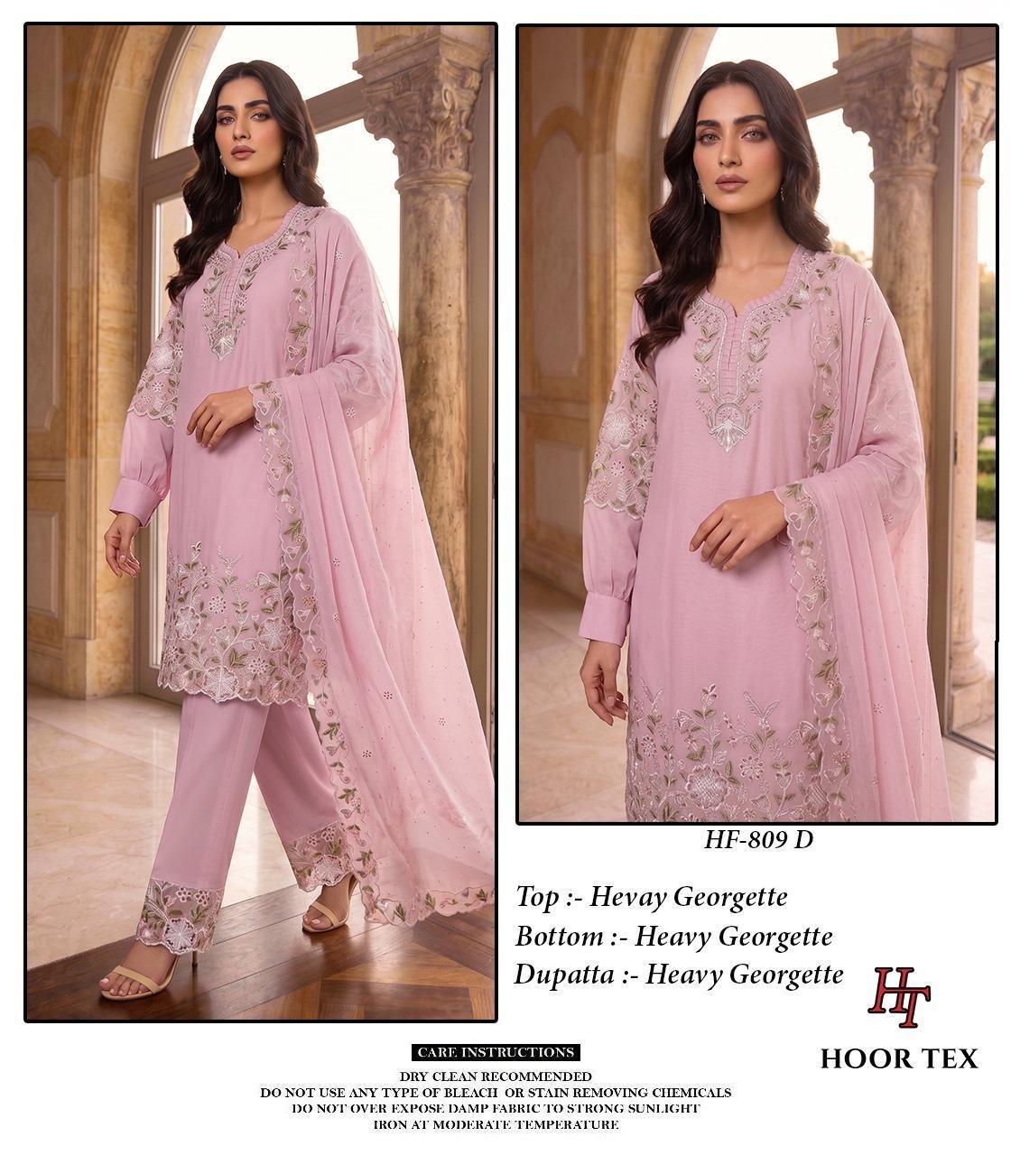 stitched Hoor Tex Presents..... New Catalogue in pakistani... *Full Stitched *HF-809,A To D