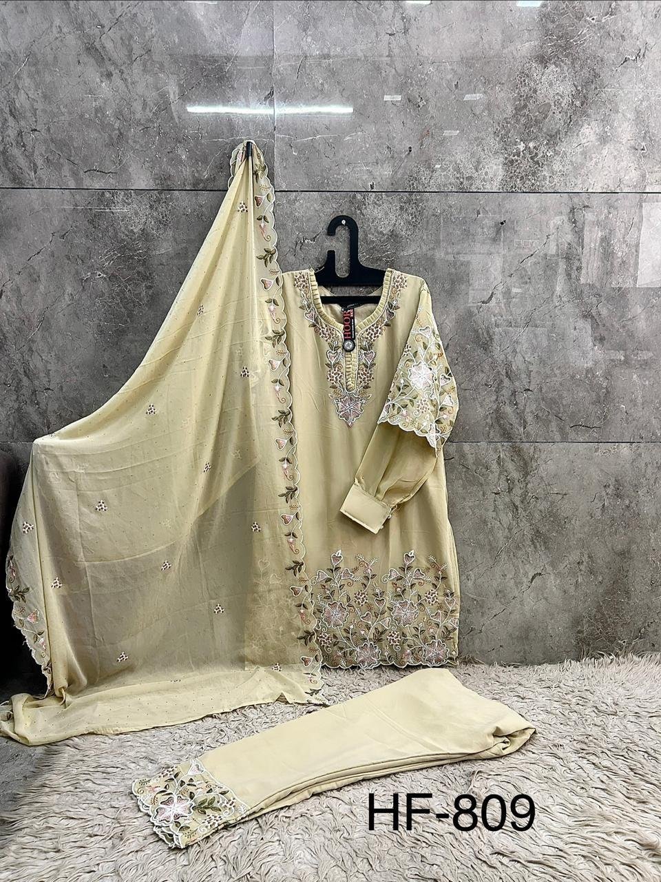 stitched Hoor Tex Presents..... New Catalogue in pakistani... *Full Stitched *HF-809,A To D - Image 6
