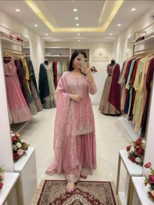 stitched Series New Designer Party Sharara Suit & Dupatta Set   FULLY STITCHED  AK-6005