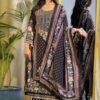 stitched This set is a perfect choice for someone looking for a "Royal Black" look with a touch of colorful ethnic charm!