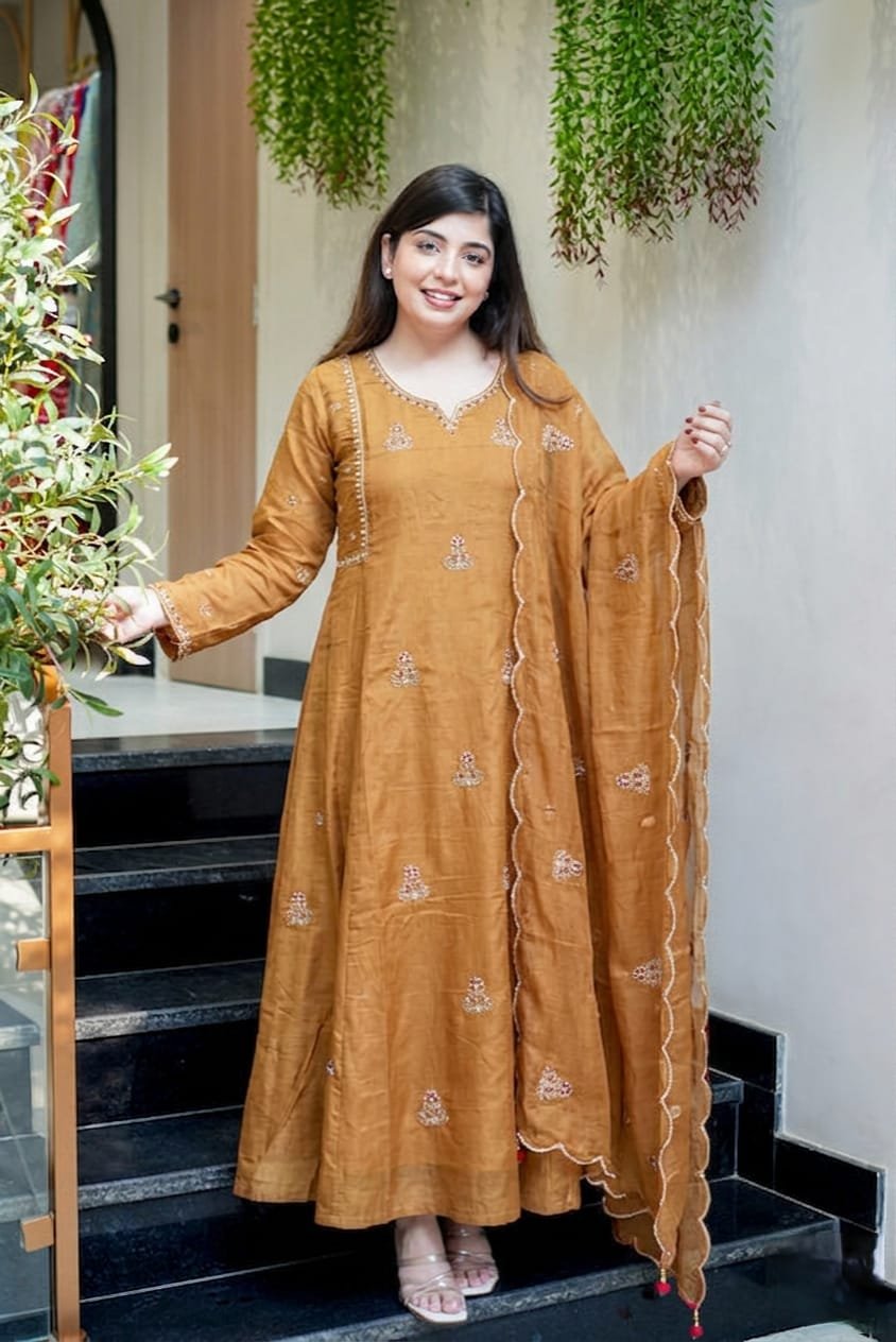 stitched NEW ARIVELLS SUMMER SPECIAL PURE MUL CHANDERI 3 PIECE SUIT SET