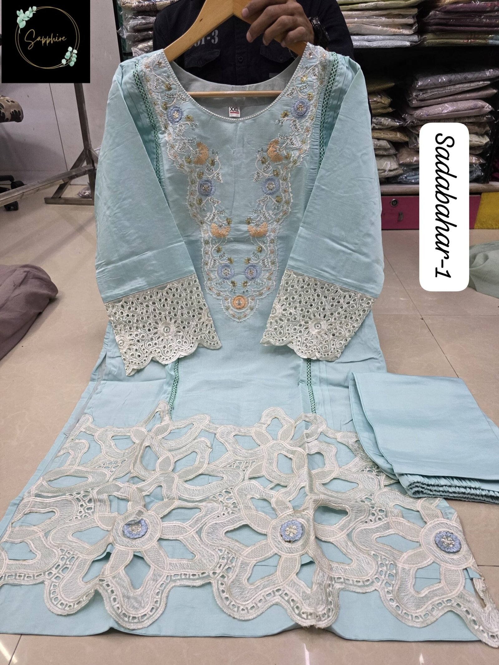 stitched SINGLES & MULTIPLE SAPPHIRE PRESEND NEW SERIES OF READYMADE SUITS SAPPHIRE SADABAHAR VOL-1