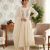 stitched Cotton Dobby Self Zikzak ( lapet ) Shiffli Kurti With Pant With Stall Dupatta