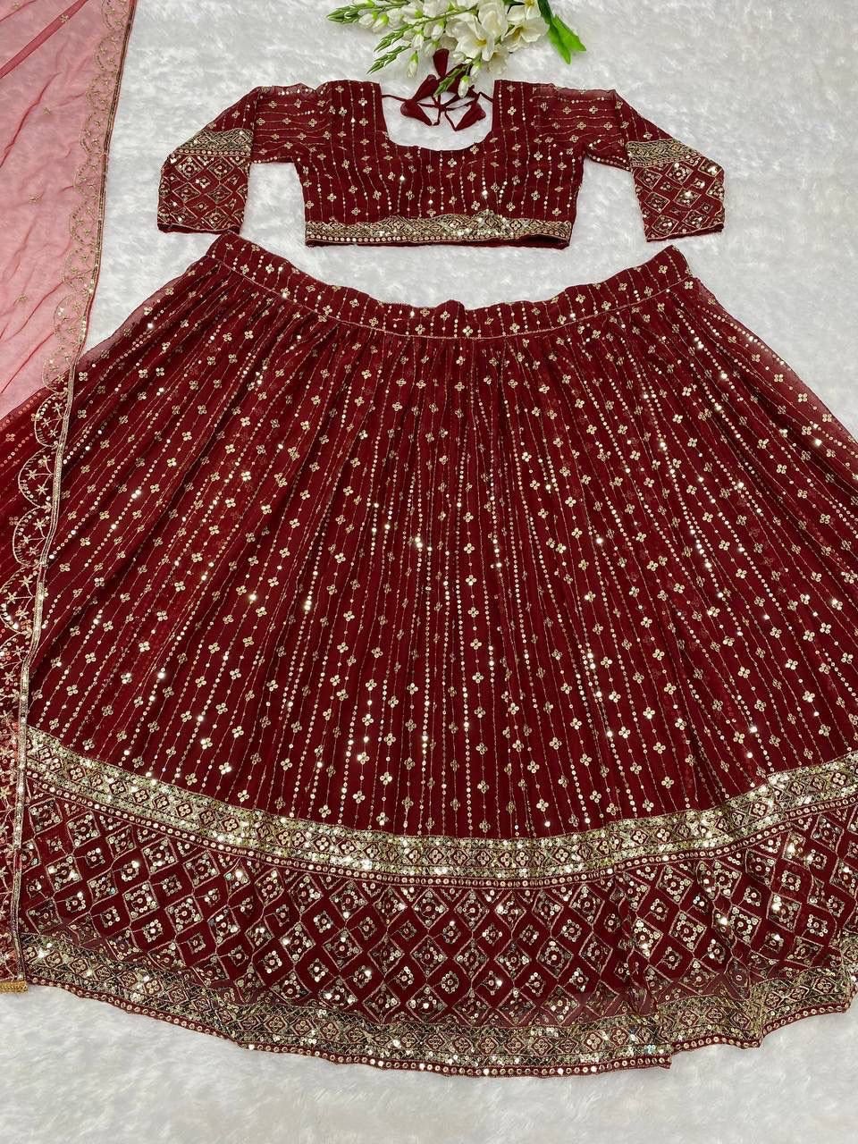 semi stitched AK-G88 AK collection is Launching Embroidered Lehenga choli - Image 2
