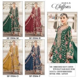 semi stitched Pakistani Chiffon Collection  SF - 5504 New Colours
