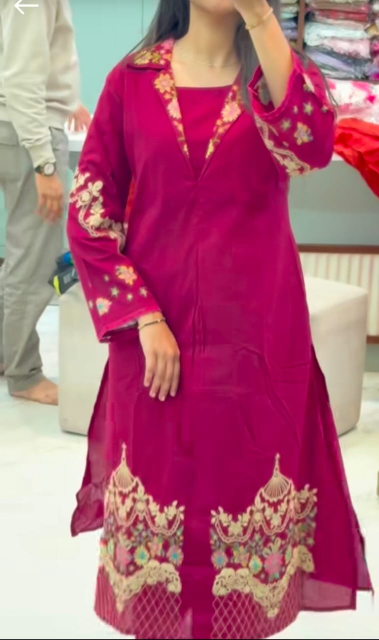 stitched Step into timeless elegance with this exquisite designed to make you stand out at any festive or celebratory occasion.