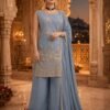 stitched oday We are Launching Exclusively  Festive & Party Wear Heavy Fox Georgette With With Embroidery Sequence Work Top -Palazzo And Dupatta Set Fully Stitched Ready To Wear