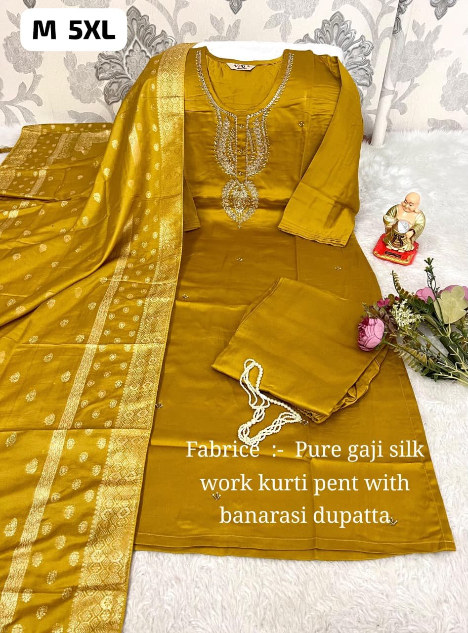 stitched SALE SALE SALE Launching New Designers Kurti Pent Dupatta Set - Image 8
