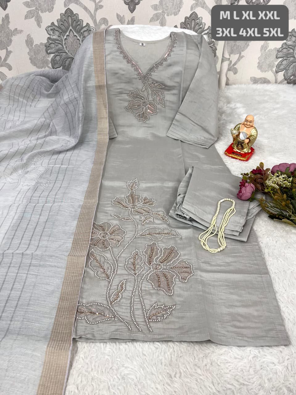 stitched BACK AGAIN WITH HIT COLORS Launching New Designers Kurti Pent Dupatta Set - Image 5