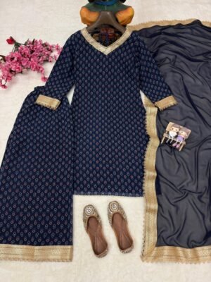 Alternative view of stitched AK 234  – Newly Launched summer special printed Kurti Set