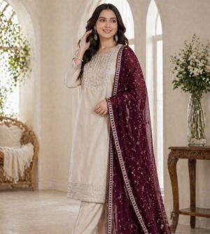 stitched SHIVAM COLLECTION PRESENT.....  WOMEN'S PURE VICHITRA SILK KURTA SETS  PANACHE