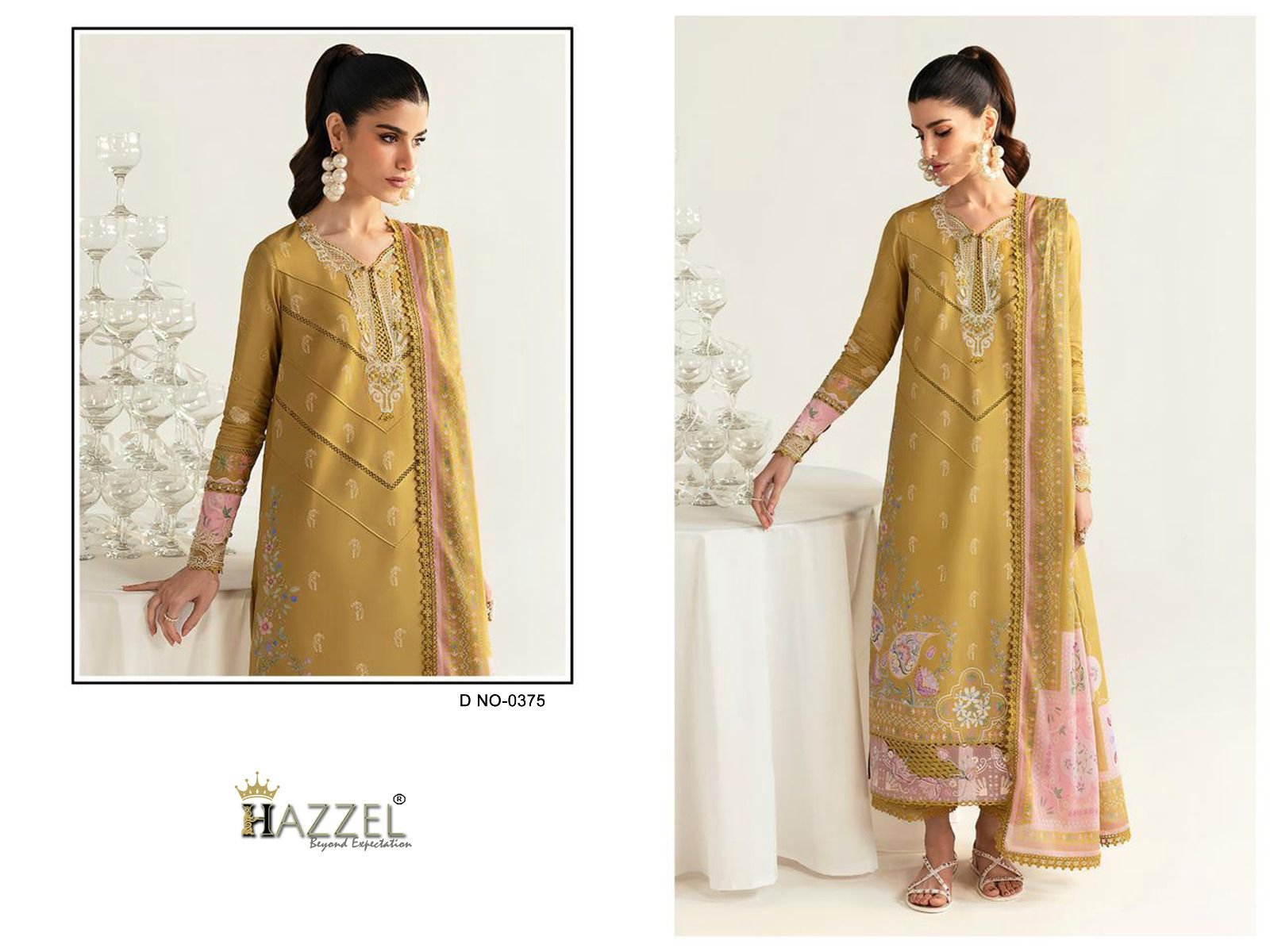 semi stitched SUPER HIT DEMANDED CATLOG HAZZEL®️ is happy to announce the launch of NEW LUXURY LAWN. - Image 3