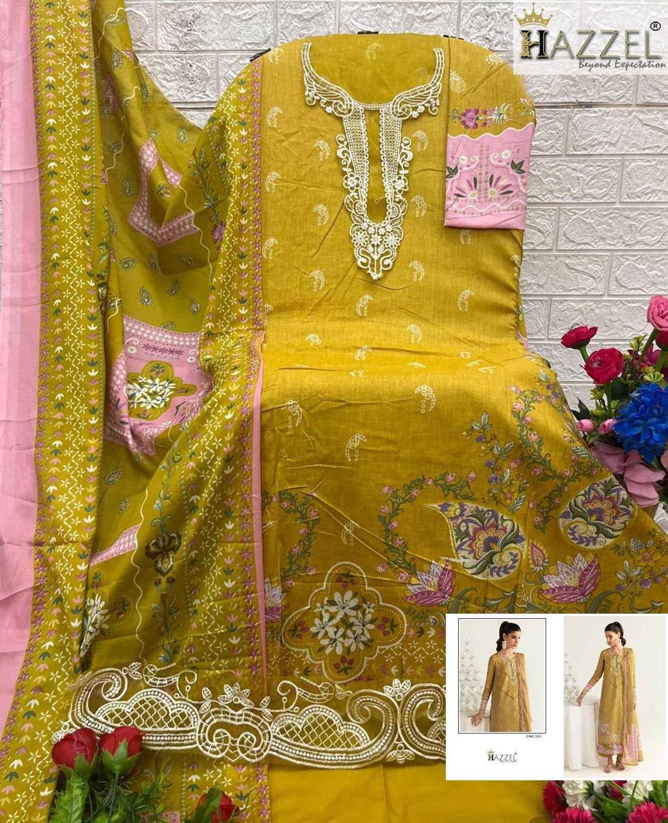 semi stitched SUPER HIT DEMANDED CATLOG HAZZEL®️ is happy to announce the launch of NEW LUXURY LAWN. - Image 4
