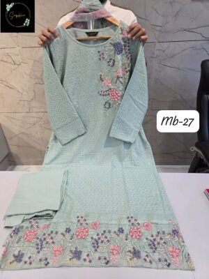 Alternative view of stitched SAPPHIRE PRESENT NEW SERIES OF READYMADE SUIT  SAPPHIRE EMBROIDERED MARIAB ALL TIME HITS  BEAUTIFUL DESIGNS