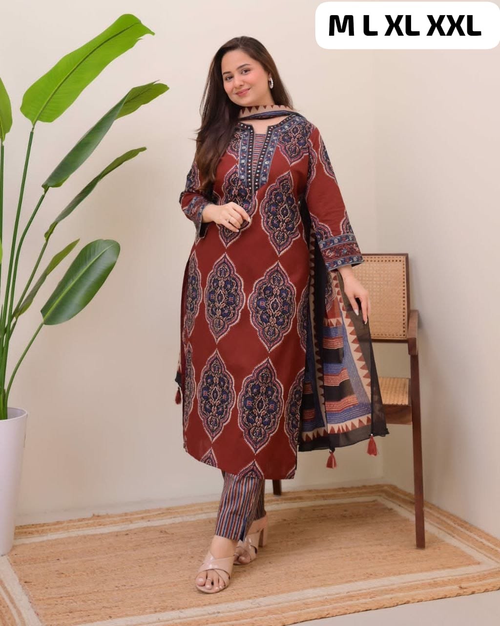 stitched Featuring beautiful embroidery with suqes Heavy Suit which is beautifully decorated It is paired with matching pants - Image 5