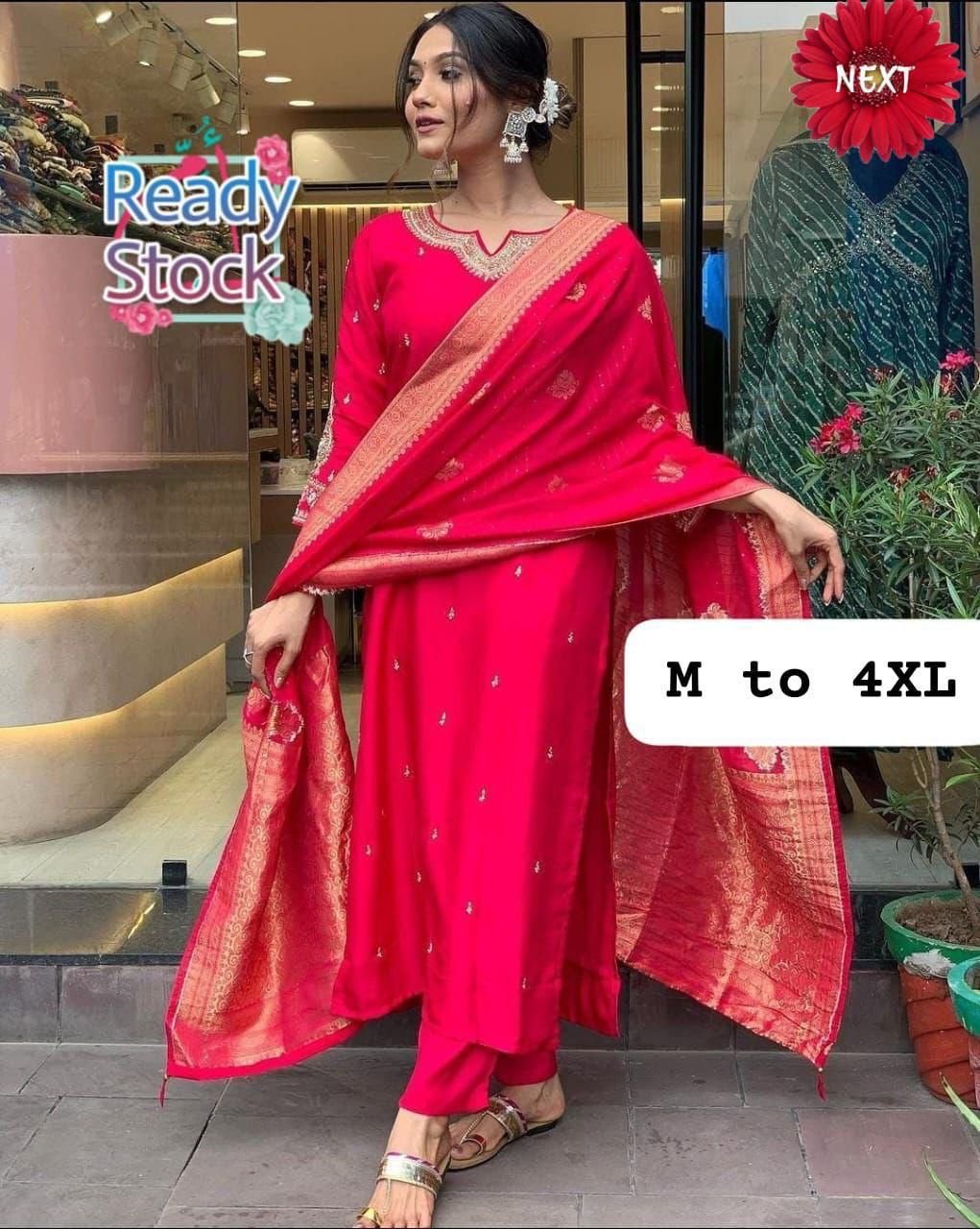 stitched AK 1022 PRESERNTING NEW STYLISH DESIGNER HEAVY ROSE GOLD EMBROIDERY WORK WITH PENT MF 1022 - Image 6
