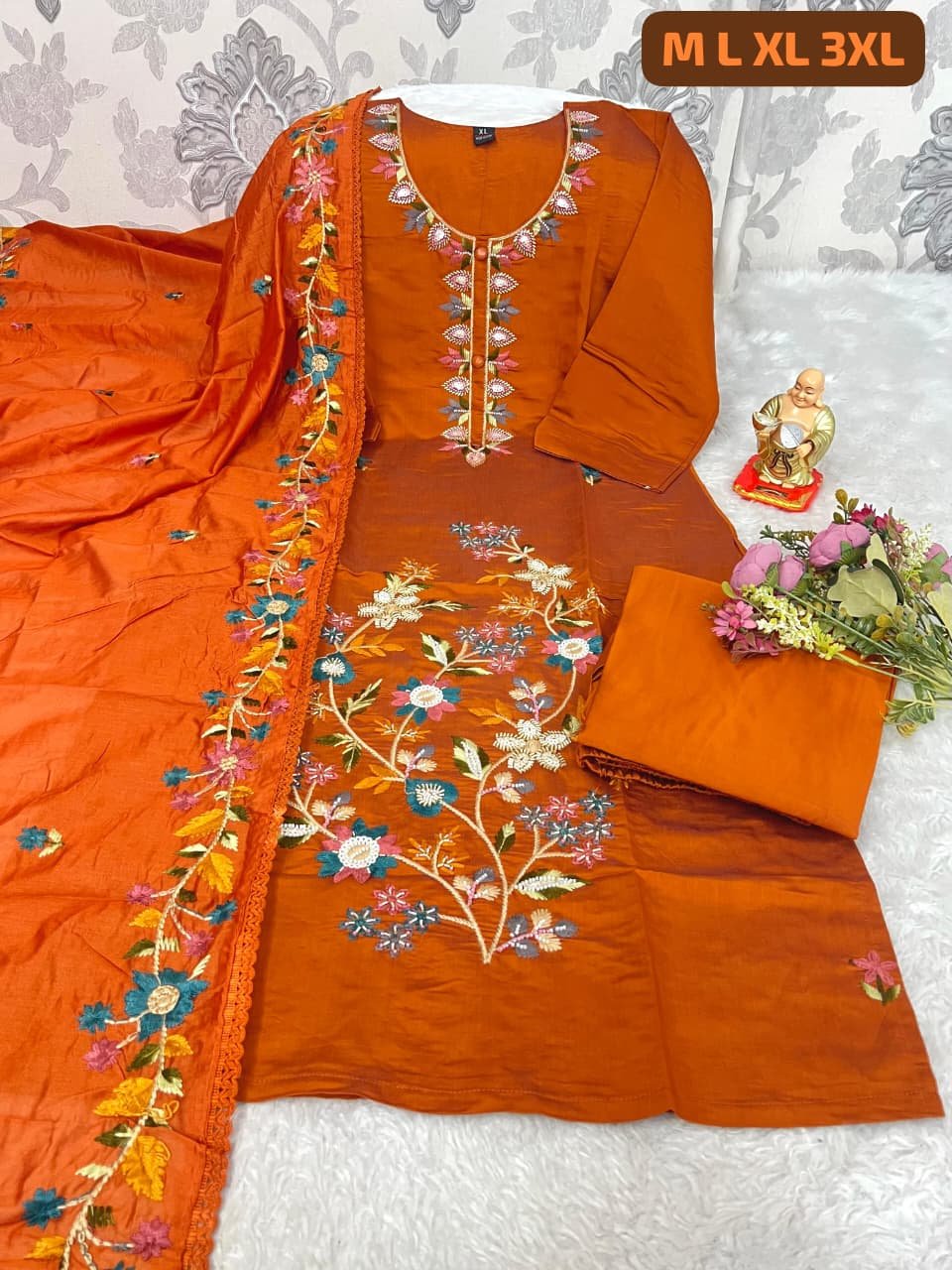 stitched Launching New Designers Kurti Pent Dupatta Set - Image 5