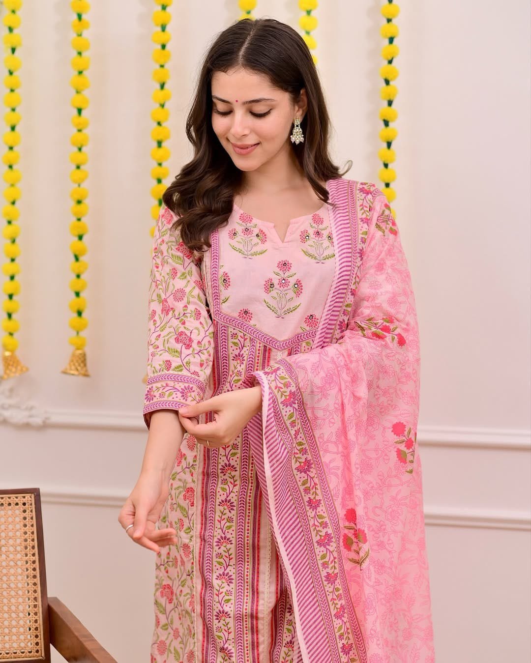 stitched #WEAR IT LOVE IT SHARE IT# Morgan Silk Digital Print Kurti With Pant With Dupatta - Image 5