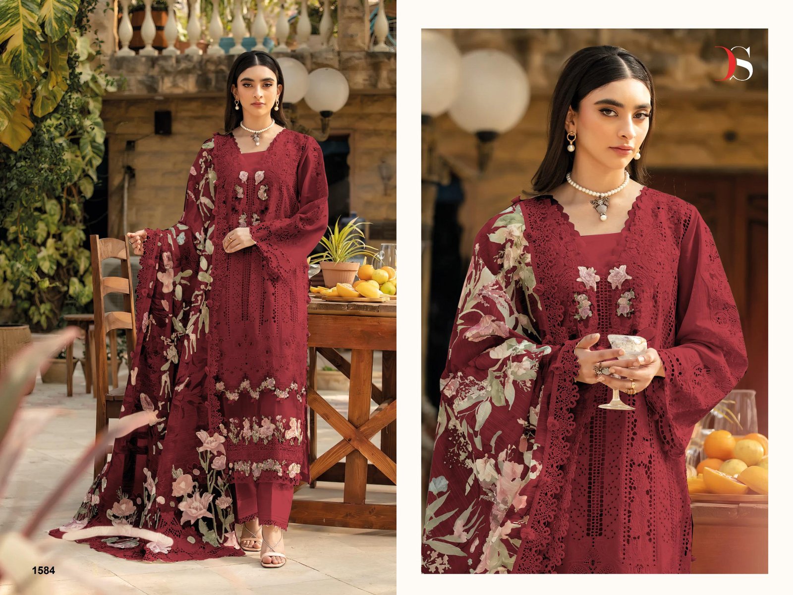 semi stitched ELAF Luxury Lawn by DEEPSY SUITS Design no. 1584