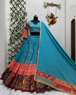 Alternative view of stitched AK 115  AK SERIES PRESENTING NEW  NAVRATRI  SPECIAL CHANIYA CHOLI