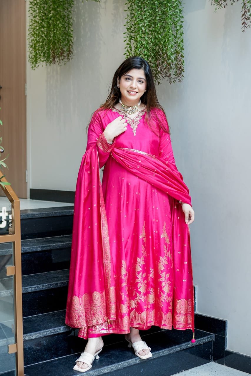 stitched Premium Anarkali Style Outfit *Code-1278*