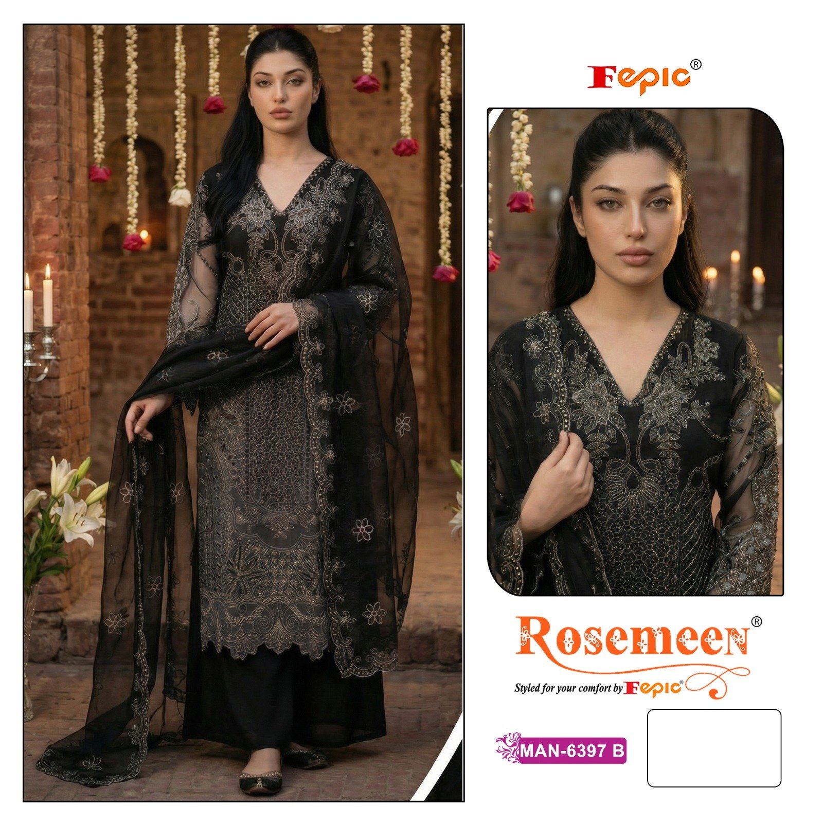 stitched BRAND NAME:- FEPIC CATALOUGE NAME:- ROSEMEEN D NO:- 6397