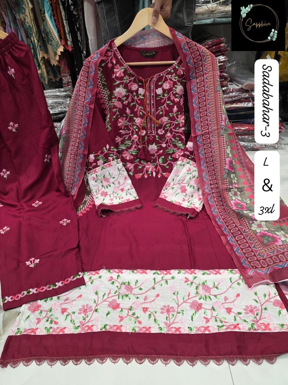stitched HIT COLOURS READY NEW COLOUR SAPPHIRE PRESEND NEW SERIES OF READYMADE SUITS - Image 7