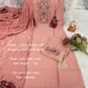 stitched Finally! The perfect designer set is here in ALL sizes!  This stunning peach ensemble is perfect for weddings, parties, or festive brunches.