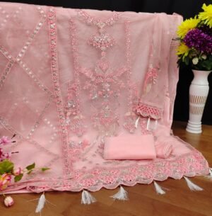 Alternative view of semi stitched We Are Launching New Pakistani Design… AK - 131(4 Colour)