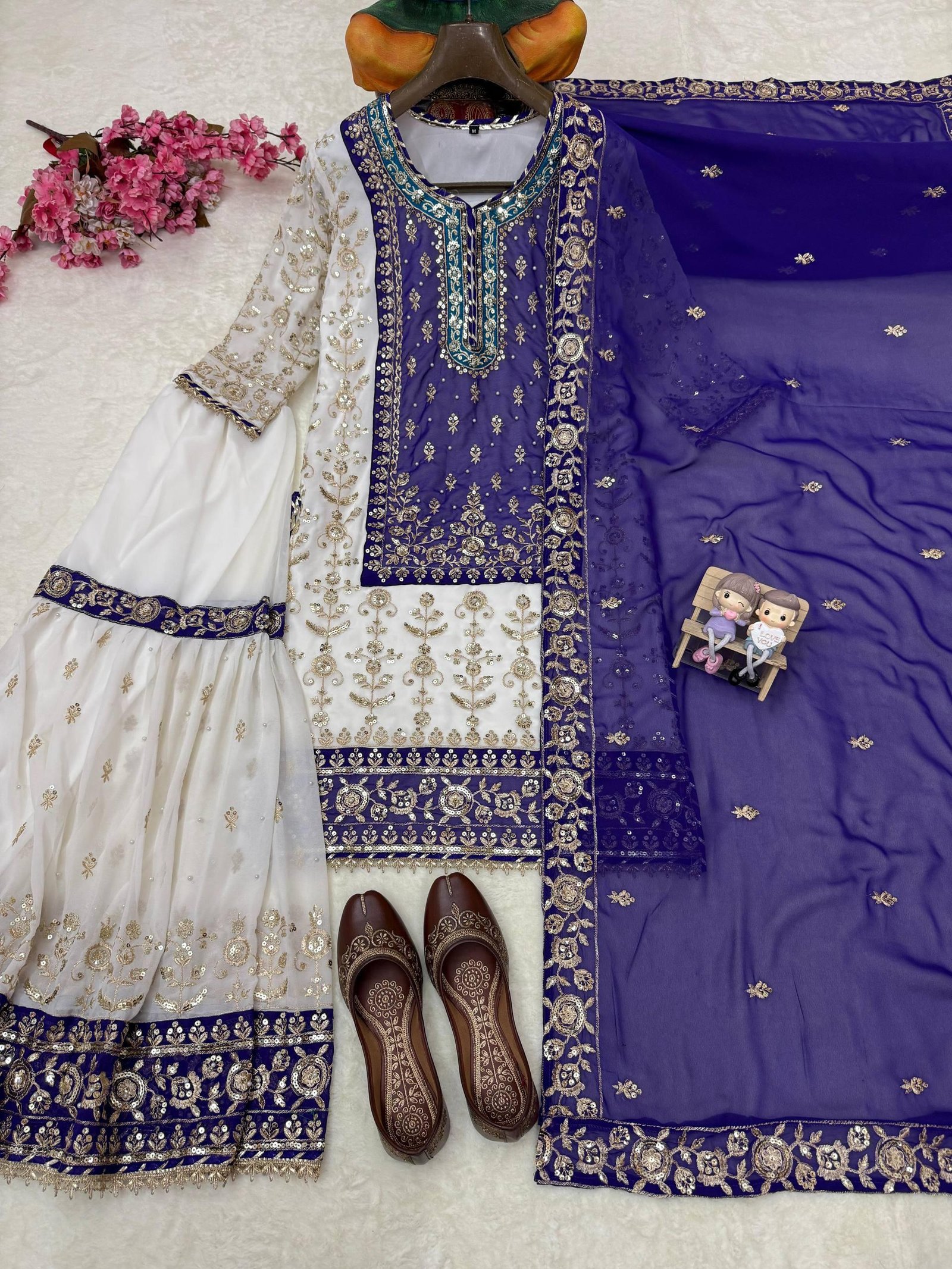 stitched ENHANCE THE BEAUTY OF YOUR WARDROBE WITH THIS NEWLY LAUNCHED KURTI & SHARARA SET - Image 6