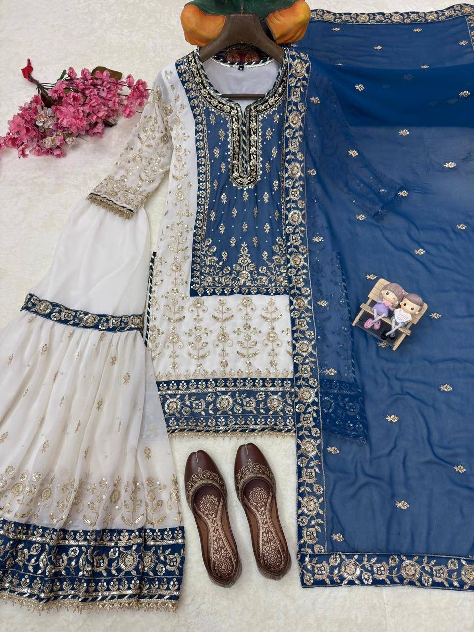 stitched ENHANCE THE BEAUTY OF YOUR WARDROBE WITH THIS NEWLY LAUNCHED KURTI & SHARARA SET - Image 2