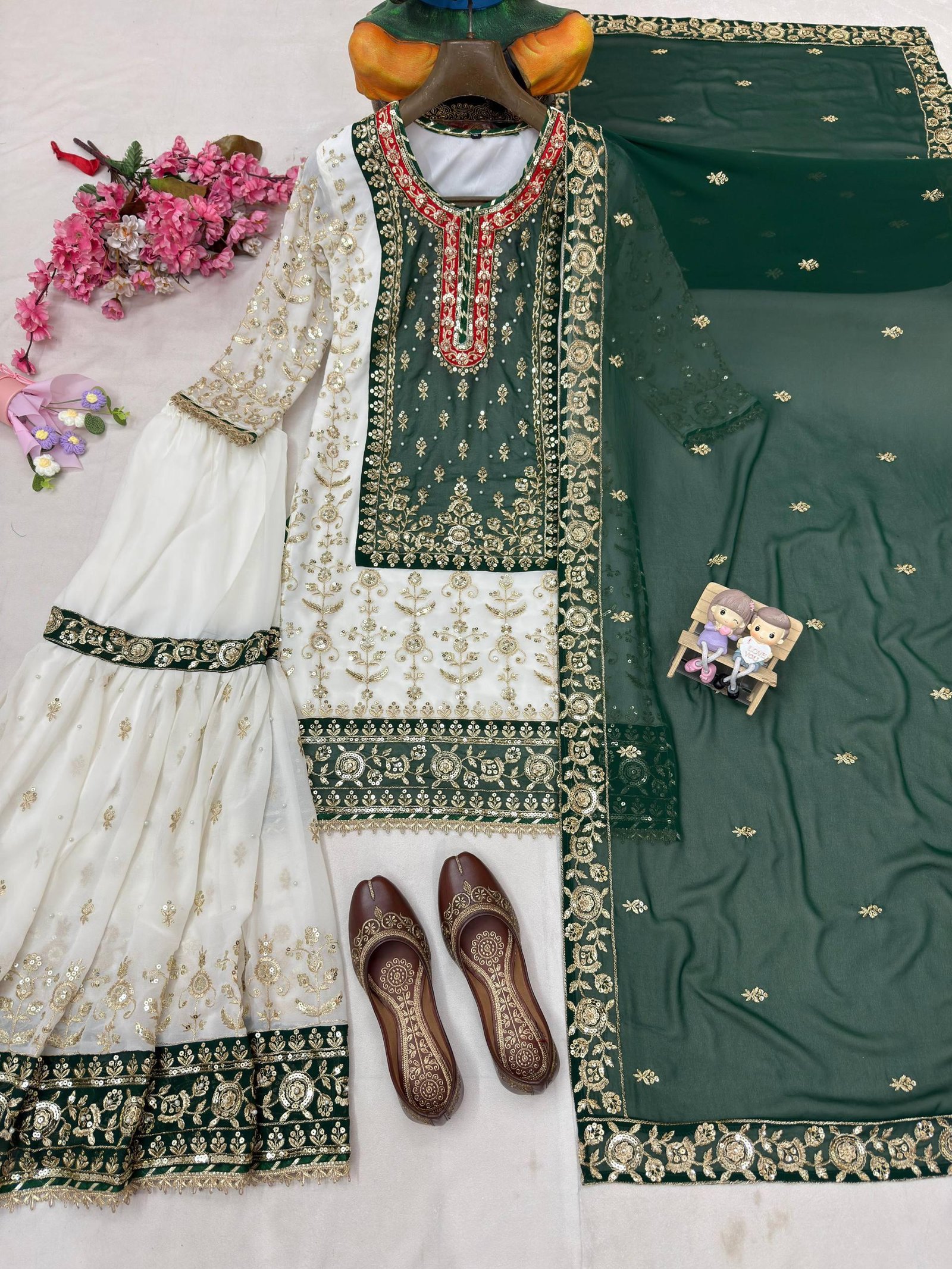 stitched ENHANCE THE BEAUTY OF YOUR WARDROBE WITH THIS NEWLY LAUNCHED KURTI & SHARARA SET - Image 8