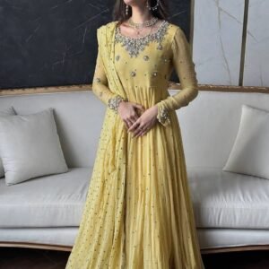 stitched AK 1437  LAUNCHING NEW DESIGNER ANARKALI GOWN
