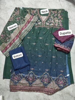 Alternative view of stitched Maria B Chiffon Collection By Shree Fab  D.NO.- SF 5602