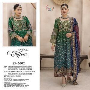 stitched Maria B Chiffon Collection By Shree Fab  D.NO.- SF 5602