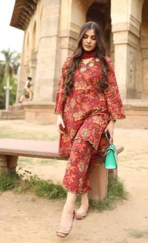 stitched NEW ARIVELLS PURE COTTON 60 60 SUIT SET  Name :- SOMIYA  BRENDED COLLECTION