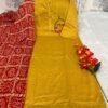 stitched WEAR IT LOVE IT SHARE IT#  #RADHE RADHE*  CHANDERI MASLIN KURTI WITH CHINON DUPATTA