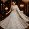 semi stitched AK Launching 4 meter flared Tabby Silk Lehenga, Exceptional Quality with Can-Can and Canvas Layers, A Perfect Fusion of Glamour and Comfort