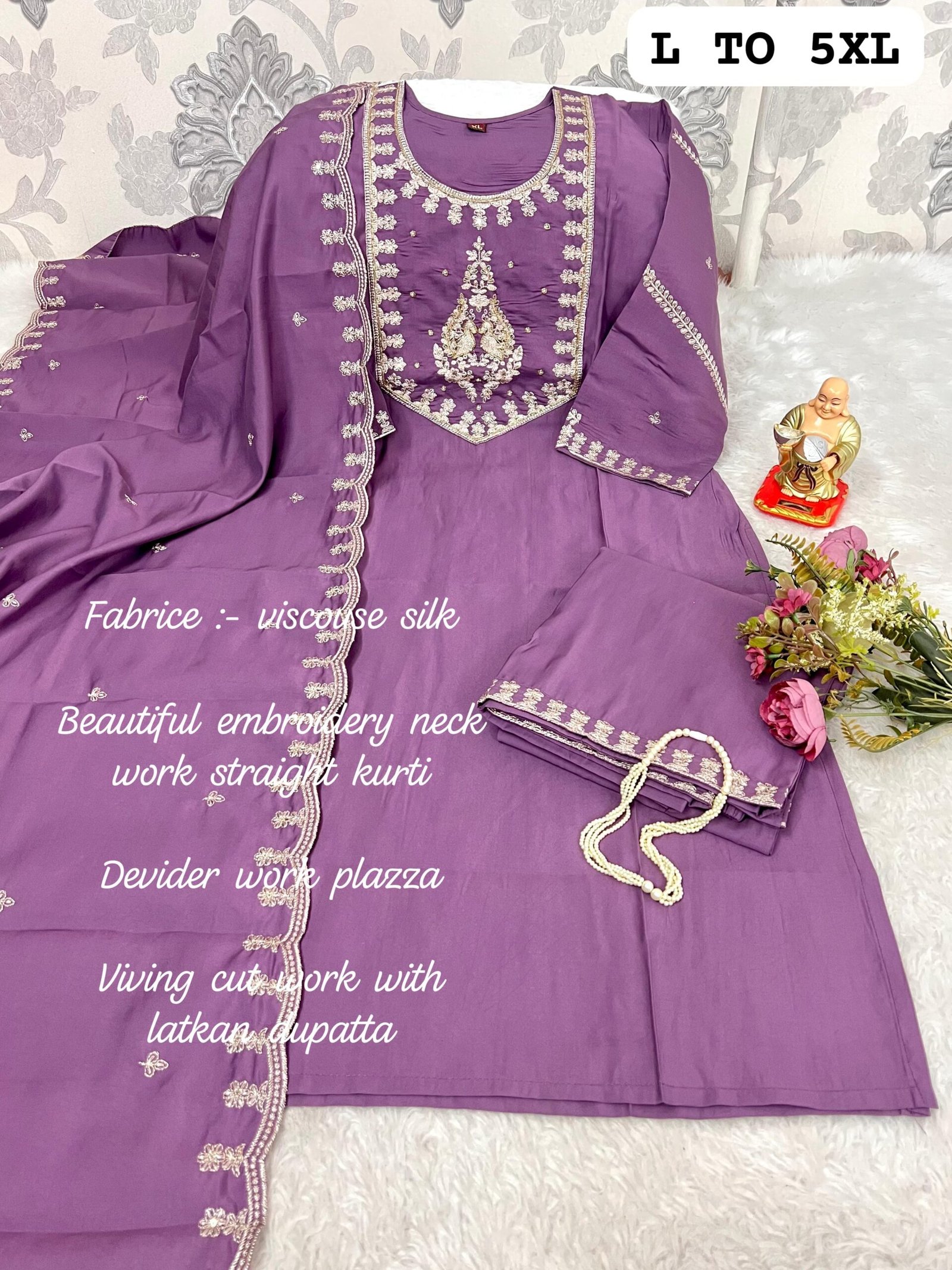 stitched Upgrade your ethnic wardrobe with this beautiful Muslin fabric suit set in a classy Colorfull shade - Image 3