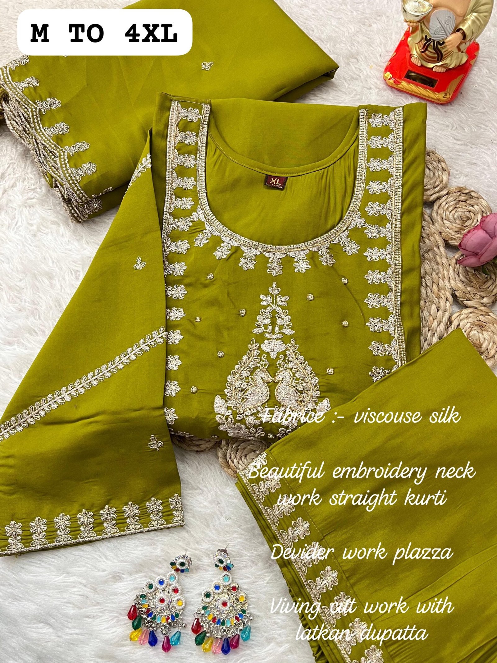 stitched Upgrade your ethnic wardrobe with this beautiful Muslin fabric suit set in a classy Colorfull shade - Image 6