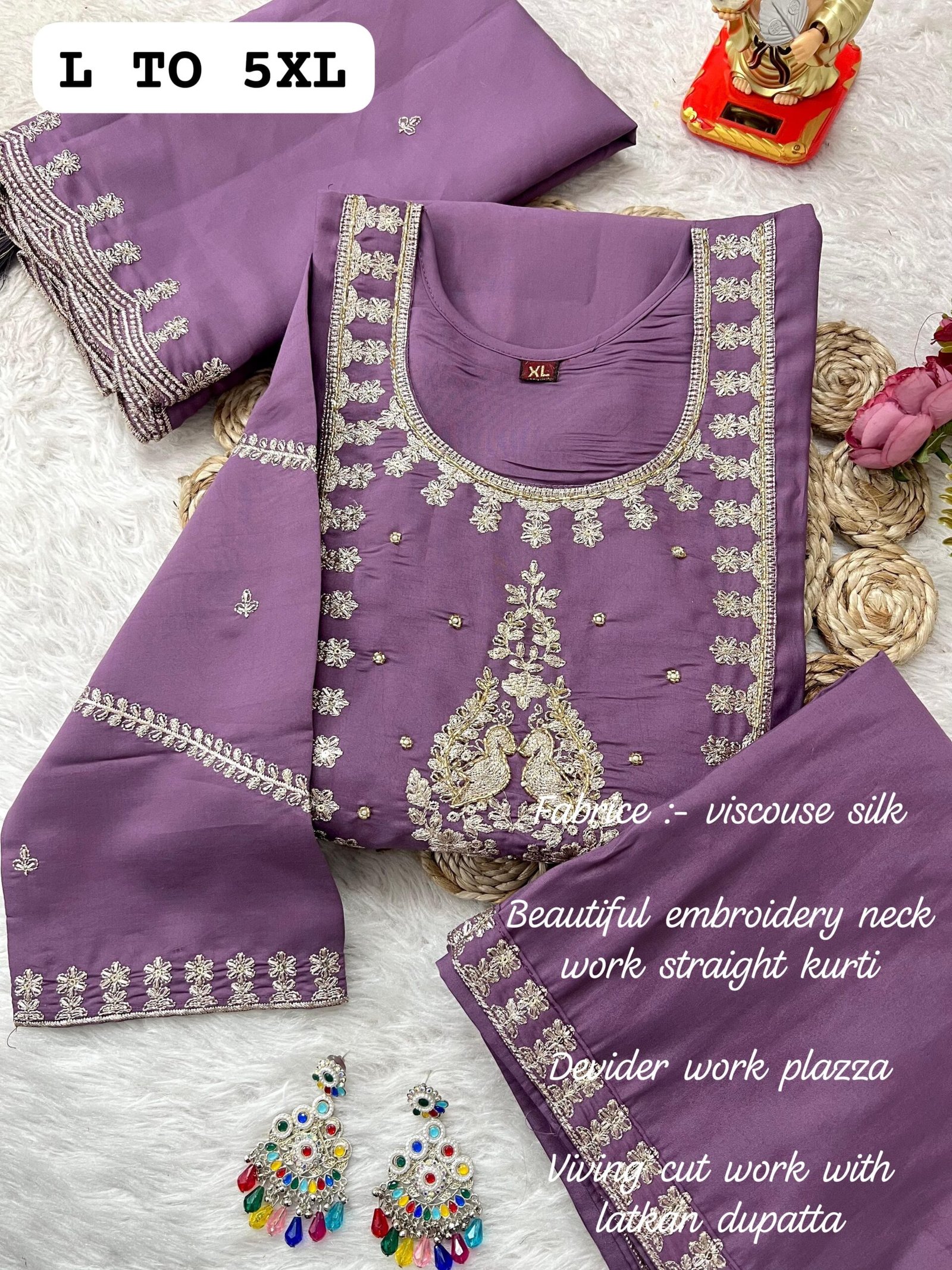 stitched Upgrade your ethnic wardrobe with this beautiful Muslin fabric suit set in a classy Colorfull shade - Image 4