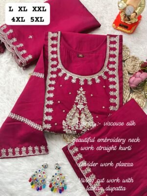 Alternative view of stitched Upgrade your ethnic wardrobe with this beautiful Muslin fabric suit set in a classy Colorfull shade