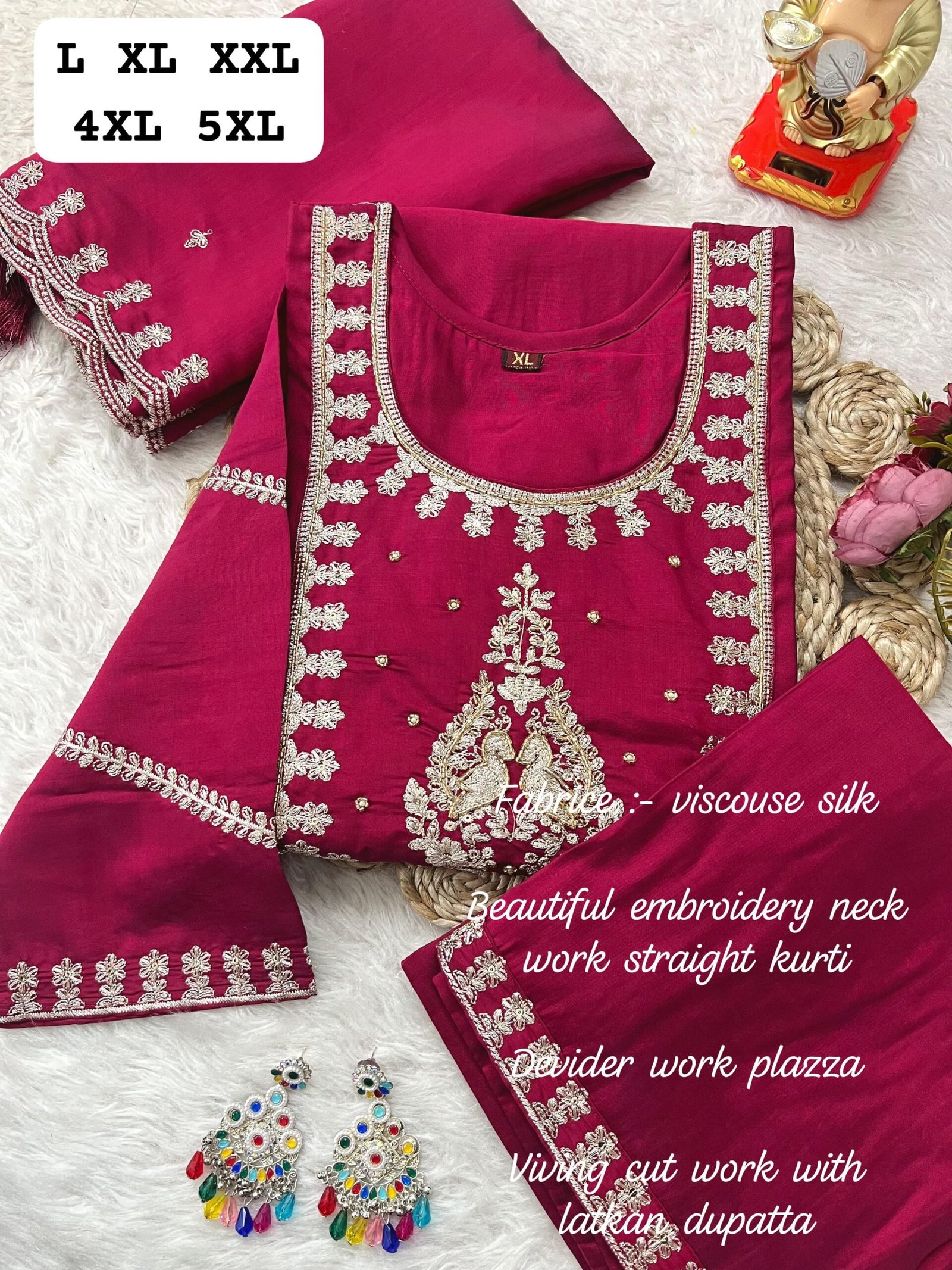 stitched Upgrade your ethnic wardrobe with this beautiful Muslin fabric suit set in a classy Colorfull shade - Image 2