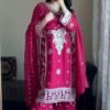 stitched PRESENTING 3 PIECE STYLISH TOP, PLAZZO AND DUPATTA WITH BEAUTIFUL EMBROIDERY SEQUENCE WORK