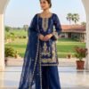 stitched PRESERNTING NEW READY TO WEAR SPACIAL FANCY DESIGN HEAVY EMBROIDERY AND SEQUENCE WORK TOP - FARSHI SHALVAR WITH  DUPATTA