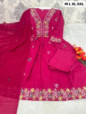 Alternative view of stitched WEAR IT LOVE IT SHARE IT#  Get season-ready in style!*  Step into elegance with our most comfortable & beautiful Cotton Flairy kurti set
