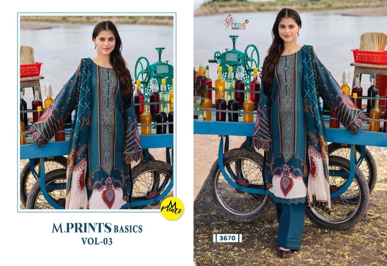 semi stitched Shree Fab Presents.... M Print Basics - Image 5