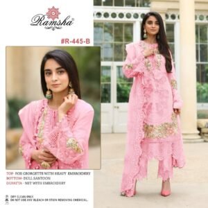 semi stitched RAMSHA PRESENTS  NAME:- R-445 COLOURS