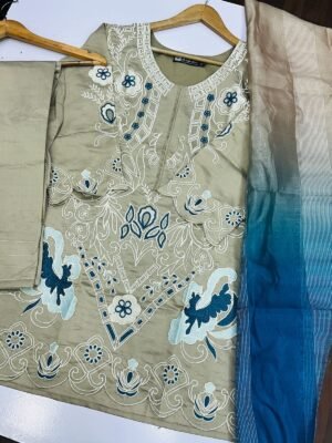 Alternative view of stitched Kurti with pent&  fancy Duptta   D.No. 2723        Description