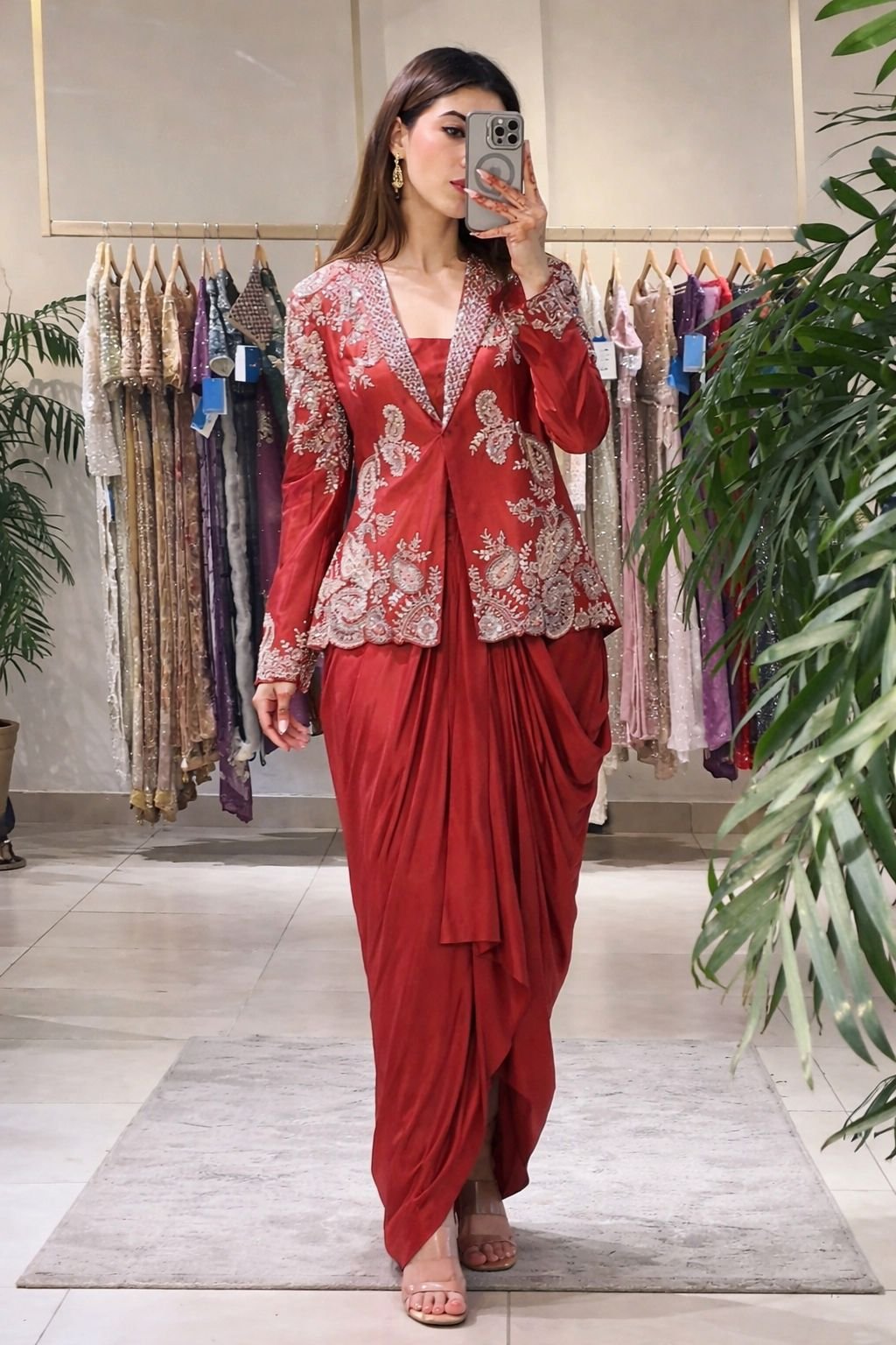 stitched Experience effortless luxury with this premium Koti with Dhoti Lehega. Expertly tailored with precise pleats and a refined finish, it delivers a sophisticated look without compromising comfort.Style Code - AK-61